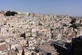 European Capital of CultureÃÂ in 2019 year, panoramic view on ancient city of Matera, capital of Basilicata, Southern Italy in ear Royalty Free Stock Photo